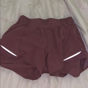 purple/pink lululemon shorts